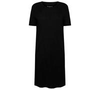 KnowledgeCotton Apparel - Women's Linen S/S T-Shirt Dress - Dress size S, black
