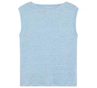 Linen women's tank top KnowledgeCotton Apparel Bleu L
