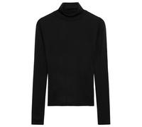 KnowledgeCotton Apparel - Women's Wool L/S Roll Neck - Wool jumper size XS, black