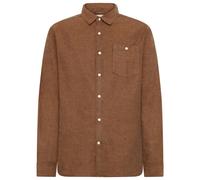 KnowledgeCotton Apparel - Zig-Zag Twill Structure Shirt - Shirt size L, brown