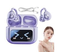 Knowlife Earbuds with Screen | Smart Wireless Earbuds Waterproof,AI Translation Sports Clip Earplugs Noise-Cancelling Audio Audio Earphones for Travel Sleeping Adventures Commute Daily Use Outdoor
