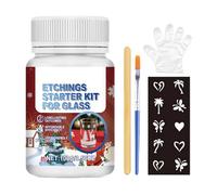 Knowlife Etching Cream Kit for Glass | Art Frosted Etching Start Kit for Glass,Craft Materials for Beginners Artists Students Classroom Home Decoration Window Mirrors Party Wedding