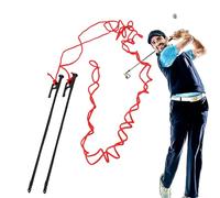 Knowlife Golf Ball Alignment Tool - Golf Alignment Stick with Rope,Equipment Puller Accessories for Improve Accuracy Direction Cable Golfers Training Swing Practice Sports