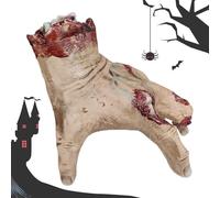 Knowlife Halloween Severed Hand Props, Halloween Prop Bloody Hands, Scary Horror Prank Decoration Human Body Parts for Family Parties Escape Rooms