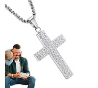 Knowlife Men's Cross Necklace | Christian Necklace,3D Printing Pendant Jewelry Charm with Secret Compartment for Men Women Religious Baptism Occasions