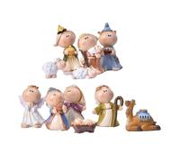 Knowlife Nativity Sets for Christmas | Resin Manger Christmas Nativity Figurines,Home Decor for Indoor Tabletop Shelf Cabinet Entryway Office Living Room Bedroom Church Weddings