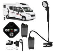 Knowlife Portable Camping Shower | Rechargeable RV Shower with LED Display - Waterproof Outdoor Camp Pump with 3 Spray Modes for Garden Beach Pet Bath RV Car Washing