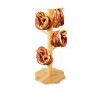 Knowlife Pretzel Holder Stand,Wooden Bagel Organizer - Decorative Pretzel Breadstick Display Rack, Tree Shape Sausage Holder for Hotels Donuts Cups
