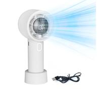 Knowlife Small Handheld Fan - Small Personal Fan Handheld Desk | Air Cooler with Digital Display, Battery Operated Cool Gadgets for Home Bedroom Desk Travel Accessories Beach Outdoor