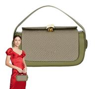 Knowlife Small Shoulder Bag - Trendy Tote | Fabric Flap Top Handle Zipper Closure Elegant Purse for Women Ladies Business Gathering Wedding Weekend Birthday