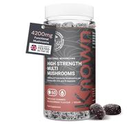 Known 4,200mg High Strength Multi Mushroom Gummies - Blackcurrant Flavour - Lions Mane, Reishi, Cordyceps, Chaga, Maitake, Tremella - Brain, Focus, Immune - 1 Month Supply - Vegan Supplement