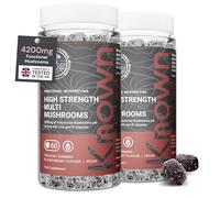 Known 4,200mg Multi Mushroom Gummies - Blackcurrant - 2 Month Supply | High Strength - Lions Mane, Reishi, Cordyceps, Chaga, Maitake, Tremella - Brain, Focus, Immune Support - Vegan
