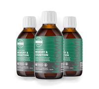 Known Advanced Memory & Cognition Liquid - GBL-Memory1, Brahmi, Manganese & B Vitamins - Natural Lemon & Ginger Flavour - Vegan, 210ml, 42 Servings