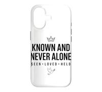 Known And Never Alone SEEN LOVED HELD Bold Crown Dove Case for iPhone 17