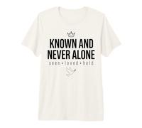 Known and Never Alone Seen Loved Held Crown Dove Premium T-Shirt