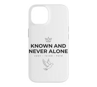 Known And Never Alone Seen Loved Held Line Art Dove Case for iPhone 14