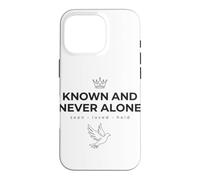 Known And Never Alone Seen Loved Held Line Art Dove Case for iPhone 16 Pro