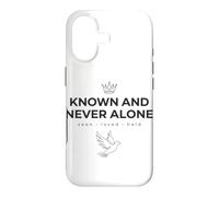 Known And Never Alone Seen Loved Held Line Art Dove Case for iPhone 17