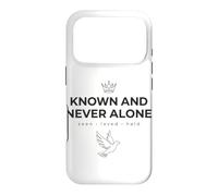 Known And Never Alone Seen Loved Held Line Art Dove Case for iPhone 17 Pro