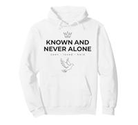 Known And Never Alone Seen Loved Held Line Art Dove Pullover Hoodie