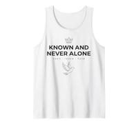 Known and Never Alone Seen Loved Held Line Art Dove Tank Top