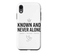 Known And Never Alone Seen Loved Held Tonal Dark Faith Case for iPhone XR