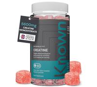 Known Creatine Gummies - 5600mg Creatine Monohydrate - Peach Flavour - 60 Gummies 12 Days Supply - Third-Party Tested