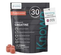 Known Creatine Gummies Value Pouch - 5600mg Creatine Monohydrate - Peach Flavour - 150 Gummies 30 Days Supply - Third-Party Tested