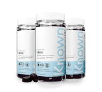 Known Delicious Iron Gummies - 7mg Iron for Energy & Immune Support - Natural Mixed Berry Flavour - 60 Vegan Gummies, 3 Months Supply