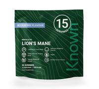 Known Delicious Lion's Mane Gummies 1000mg - 15 Day Supply - Blueberry | 1000mg Lion's Mane Mushroom - Brain health Nootropic - 30 Vegan Gummies