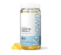 Known Tasty Essential Omega 3 Gummies - 120mg Omega 3 (DHA, EPA) - Supports Heart Health - Natural Lemon & Orange Flavour - 60 Gummies, 1 Month Supply