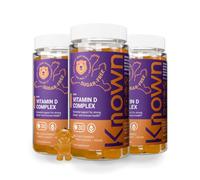 Known Kids Vitamin D Complex Gummies - Sugar-Free, Vitamin D3, B - Immunity & Energy - Natural Orange Flavour - 30 Vegan Gummies, 3 Months Supply