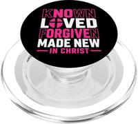 Known Loved Forgiven Made New in Christ Faith Cross Quote PopSockets PopGrip for MagSafe