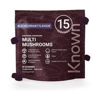 Known Multi Mushroom Gummies 1,930mg/Serving - Blackcurrant Flavour - Lions Mane, Reishi, Cordyceps - Brain & Focus, Immune Support - 30 Gummies, 2 Week Supply - Travel Size - Vegan Supplement