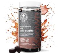 Known Multi Mushroom Gummies 1,930mg/Serving - Blackcurrant Flavour - Lions Mane, Reishi, Cordyceps, Chaga, Maitake - Brain, Focus, Immune Support - 60 Gummies, 1 Month Supply - Vegan Supplement