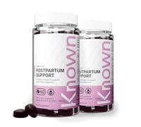 Known Postpartum Support Gummies - 2 Month Supply - Mixed Berry Flavour | Vegan Multivitamin Gummy Supplement with Iron, Biotin, Choline & Vitamins - Post Pregnancy Recovery & Energy