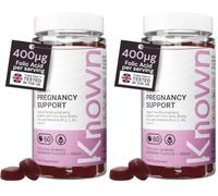 Known Pregnancy Support Gummies 400mcg Folic Acid - 1 Month - Raspberry (Pack of 2)