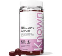 Known Pregnancy Support Gummies with 400mcg Folic Acid - Raspberry Flavour - Vegan Prenatal Multivitamin Gummy Supplement - with V