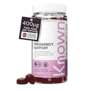 Known Pregnancy Support Gummies with 400mcg Folic Acid - Raspberry Flavour - Vegan Prenatal Multivitamin Gummy Supplement - with Vitamin D3, K, C, E, B12, Biotin & Zinc - 1 Month Supply