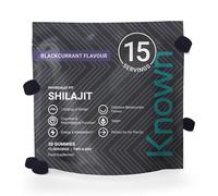 Known Tasty 1600mg Shilajit Gummies - 50% Fulvic Acid, B12 - Energy & Metabolism - Natural Blackcurrant Flavour - 30 Vegan Gummies, 15 Day Supply