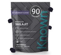 Known Tasty 1600mg Shilajit Gummies - 50% Fulvic Acid, B12 - Energy & Metabolism - Natural Blackcurrant Flavour - 180 Vegan Gummies, 3 Month Supply