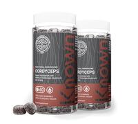Known Tasty Cordyceps Gummies - 400mg Cordyceps Mushroom - Vitamin B12, C - Energy Support - Natural Apple Flavour - 60 Vegan Gummies, 2 Month Supply