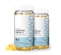 Known Tasty Essential Omega 3 Gummies - 120mg Omega 3 (DHA, EPA) - Supports Heart Health - Natural Lemon & Orange Flavour - 60 Gummies, 1 Month Supply
