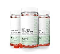 Known Tasty Pre+Pro Gut Support Gummies with CFU Bacillus Coagulans - Natural Pineapple & Orange Flavour - 60 Two-a-Day Vegan Vitamin Gummies, 3 Month Supply