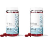 Known Tasty Sea Moss Gummies - 5000mg Sea Moss, Vitamin C, Iodine - Supports Immunity - Natural Apple Flavour - 60 Vegan Gummies, 1 Month Supply (Pack of 2)