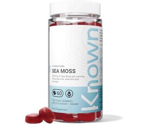 Known Tasty Sea Moss Gummies - 5000mg Sea Moss, Vitamin C, Iodine - Supports Immunity - Natural Apple Flavour - 60 Vegan Gummies, 1 Month Supply