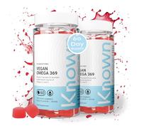 Known Tasty Vegan Omega 3 6 9 Gummies 400mg - 2 Months Supply - Peach | Organic Flaxseed Oil - Supports Heart & Brain Health - 60 Fruit-Flavoured Gummies
