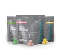 Known Vegan Creatine Gummies Taster Bundle - Watermelon, Apple & Orange - 3 x 7-Day Pouches - 4500mg Monohydrate - 3rd Party Tested - Pre-Workout & Post-Workout - Easy Powder Alternative - Non-GMO