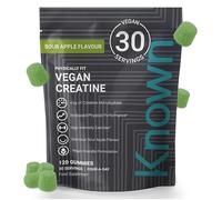 Known Vegan Creatine Gummies Value Pouch - 4500mg Creatine Monohydrate - Sour Apple Flavour - 120 Gummies 30 Days Supply - Third-Party Tested