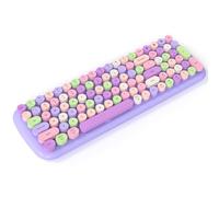 KNOWSQT Bluetooth Keyboard - Purple Colorful Multi Device Wireless Typewriter Keyboards - Round Keycaps 100 Keys Cute Keyboard for Windows, Laptop, PC, Tablet, iPad, iPhone, Chrome